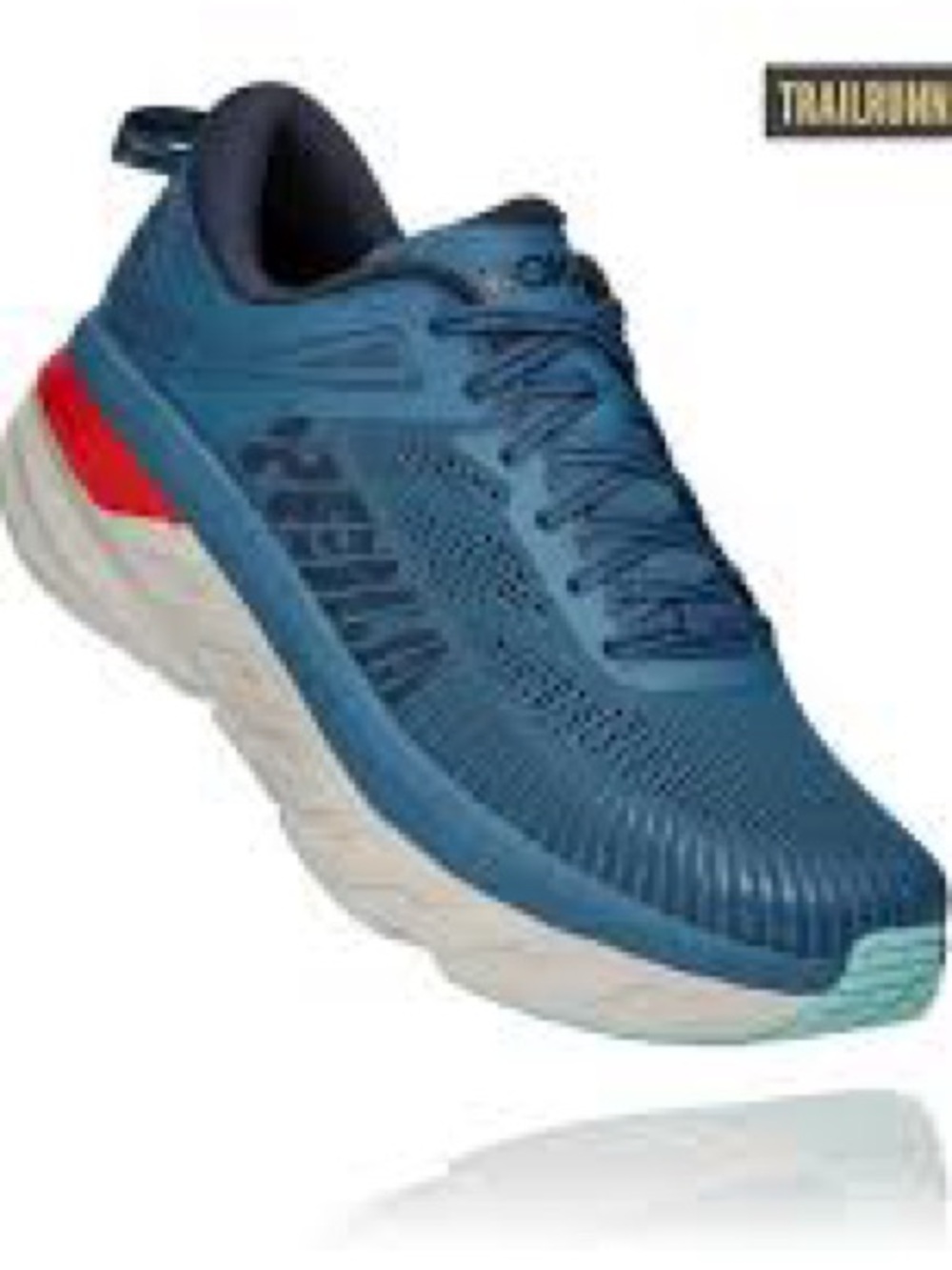 HOKA ONE ONE Bondi 7 Mens 11 Blue Teal Running Shoes Max Cushion Sneakers 111051